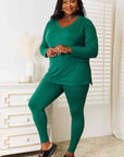 Zenana Lazy Days Full Size Long Sleeve Top and Leggings Set