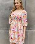 ODDI Floral Print Mini Dress - Online Only