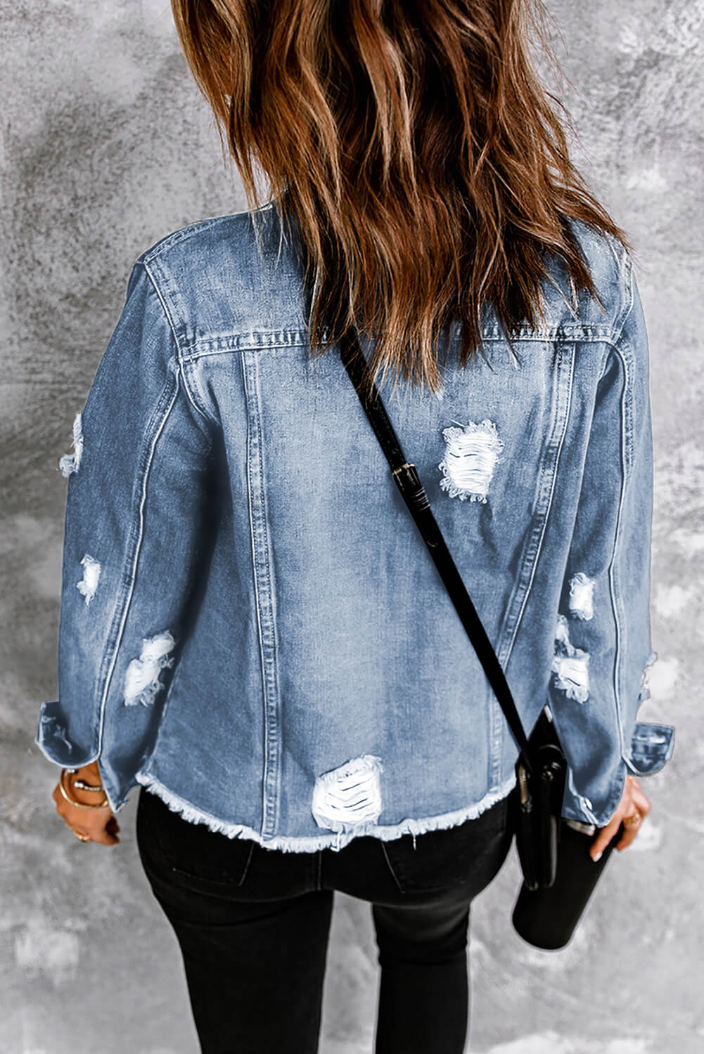 Cotton Casual Ripped Denim Jacket for Women Wholesale Distressed Denim  Jacket Light Blue 100% Cotton Womens Jacket - China Ladies Denim Jackets  and Denim Jeans Jackets price | Made-in-China.com