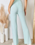 RISEN Full Size High Waist Ultra Soft Knit Flare Pants