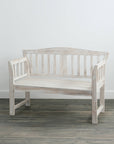 Whitewashed Wooden Bench - Online Only