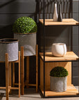 Pattern Planters on Stand Set of 2 - Online Only
