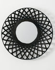 Black  Bamboo Wall Mirror - Online Only