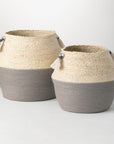 Woven Tote Basket Set of 2  - Online Only