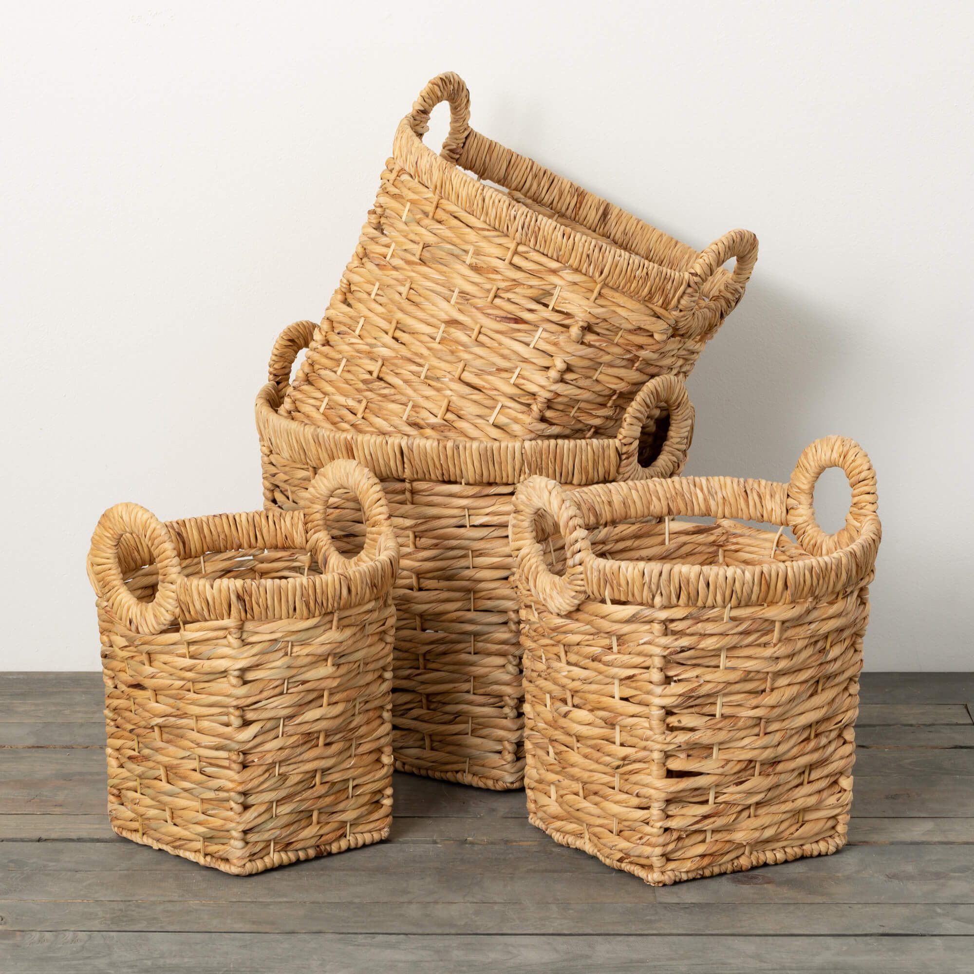 Seagrass Handled Basket Set of 4  - Online Only