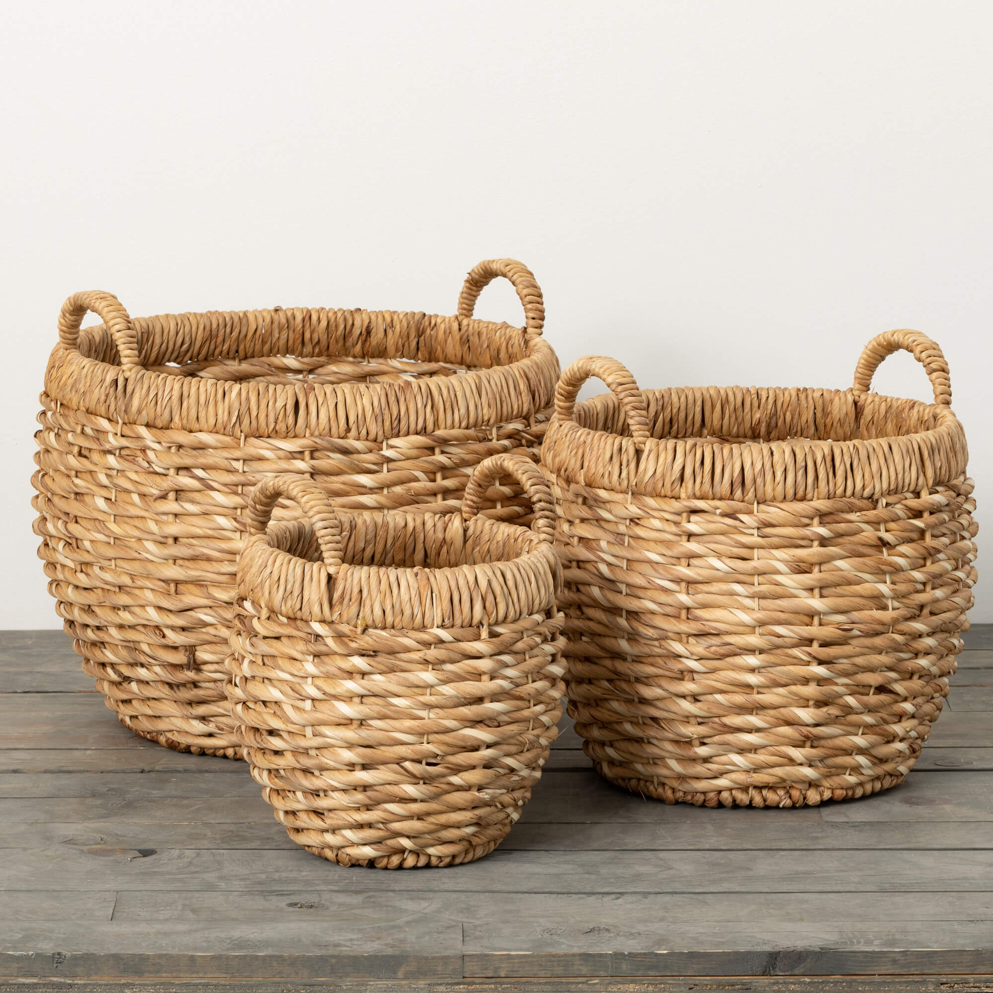 Chunky Woven Basket Trio  - Online Only