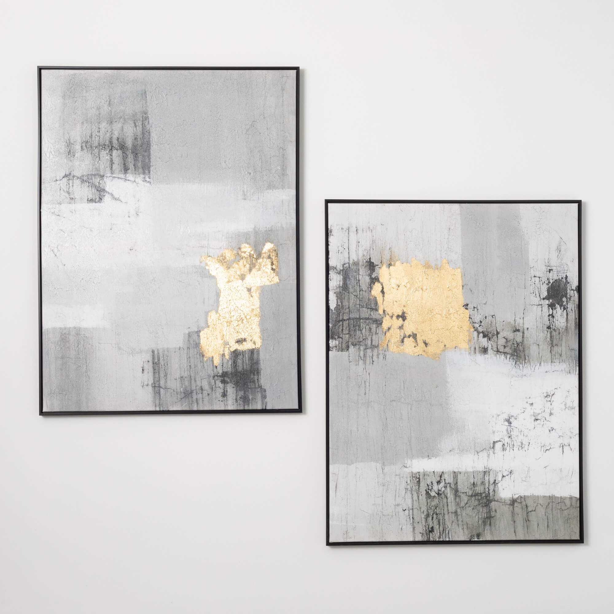 Contemporary Gray Wall Art Set of 2 - Online Only